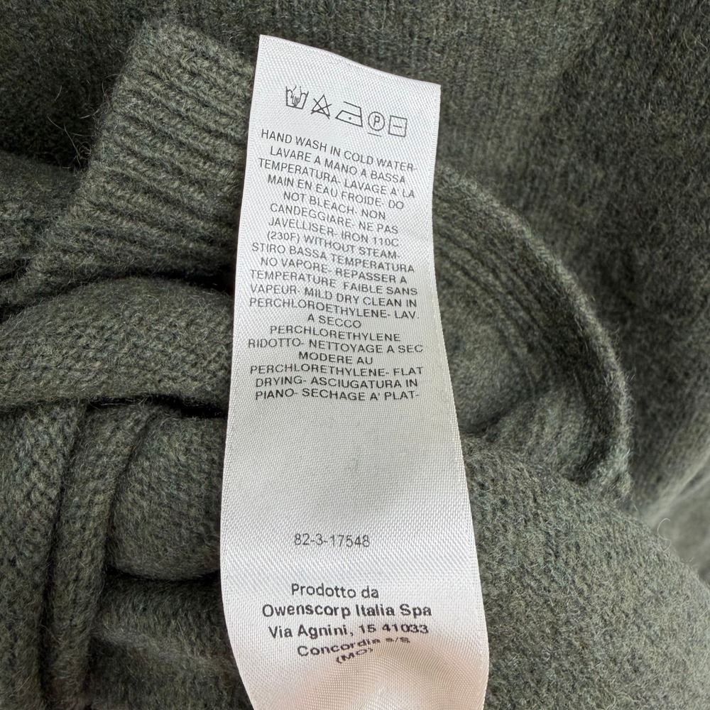 Rick Owens Gethsemane Cashmere Wool Sweater Womens XL Hoodie Green - Picture 7 of 10